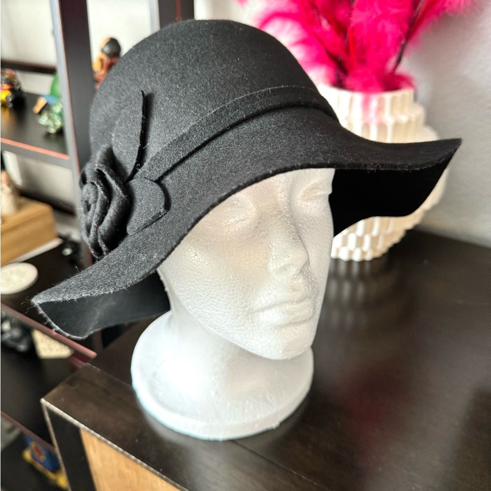Kate Landry Wool Flower Hat